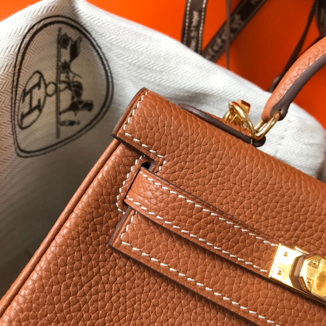 HM Mini Kelly 20cm Togo Leather Gold Hardware