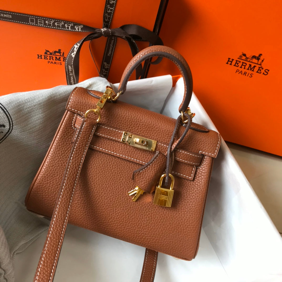 HM Mini Kelly 20cm Togo Leather Gold Hardware