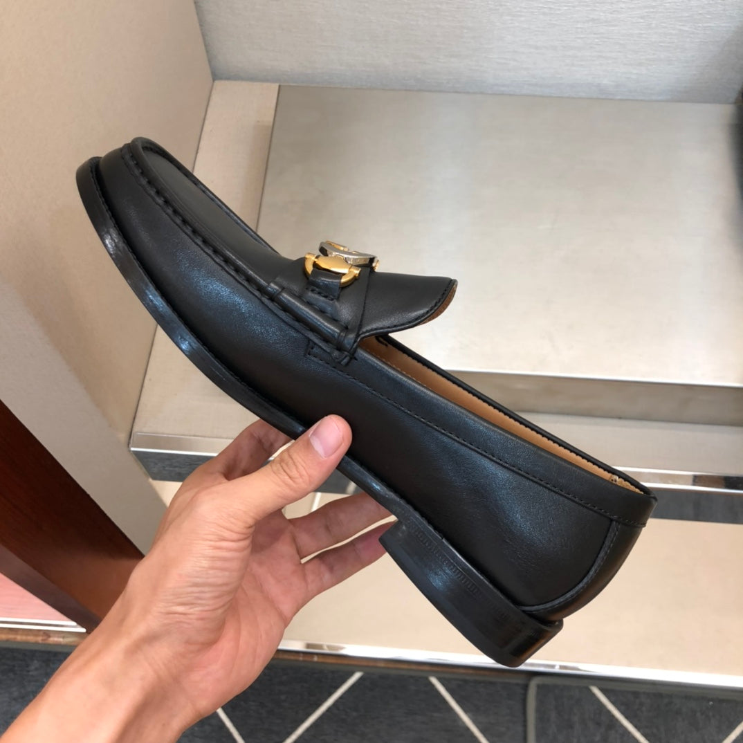 GG Men's Loafer Black Calfskin 525078