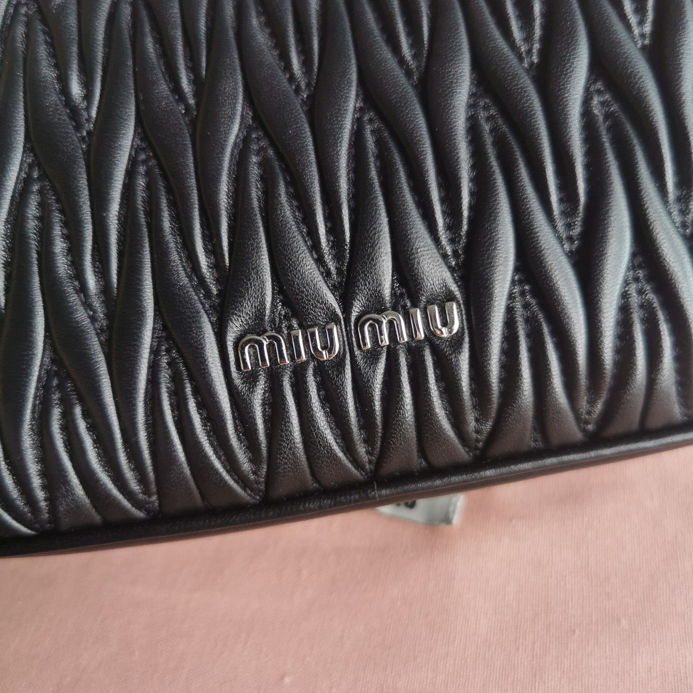 CRYSTAL CHAIN 21 BAG IN BLACK LAMBSKIN