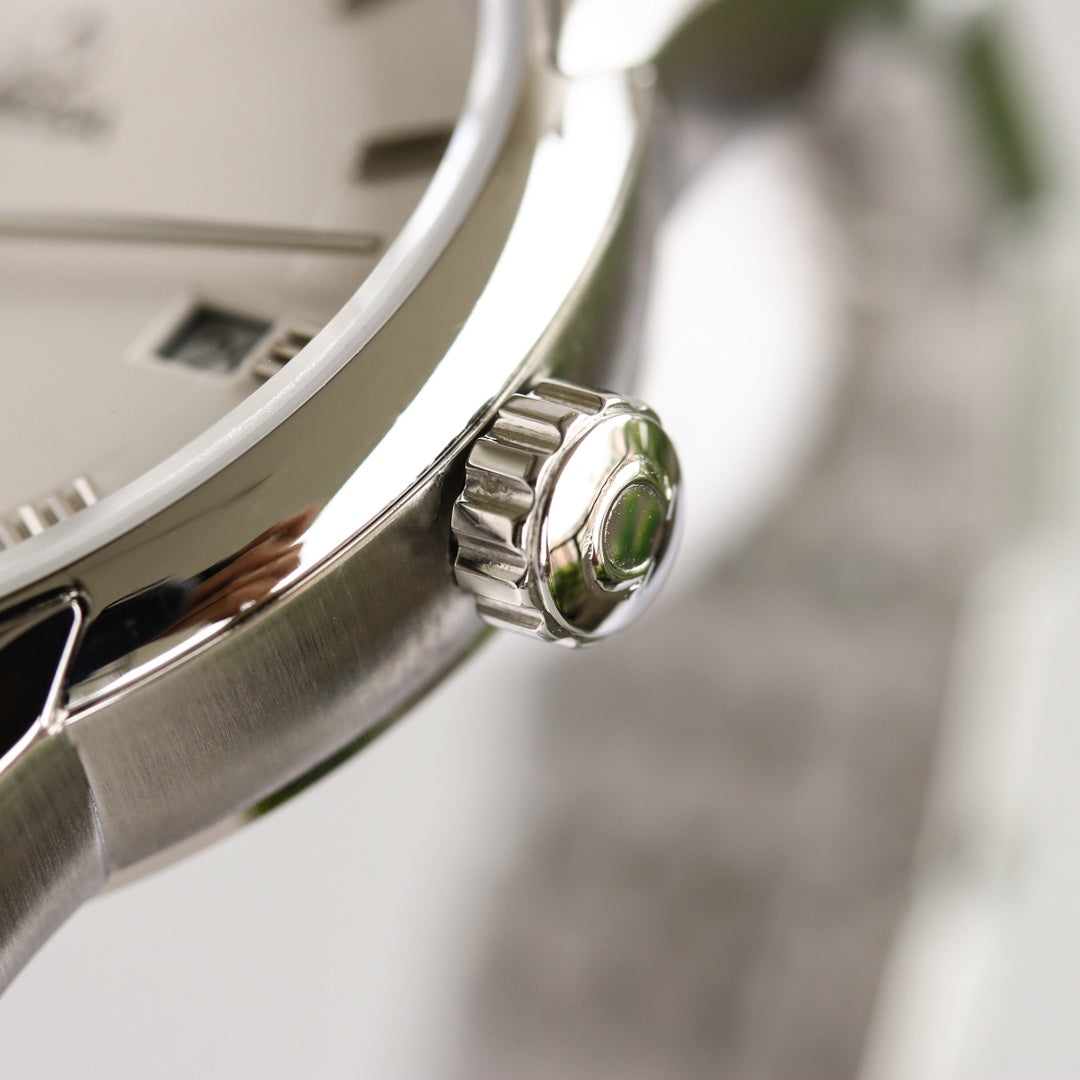 Omega De Ville Co-Axial Chronometer 41mm Watch White Dial Silver Strap