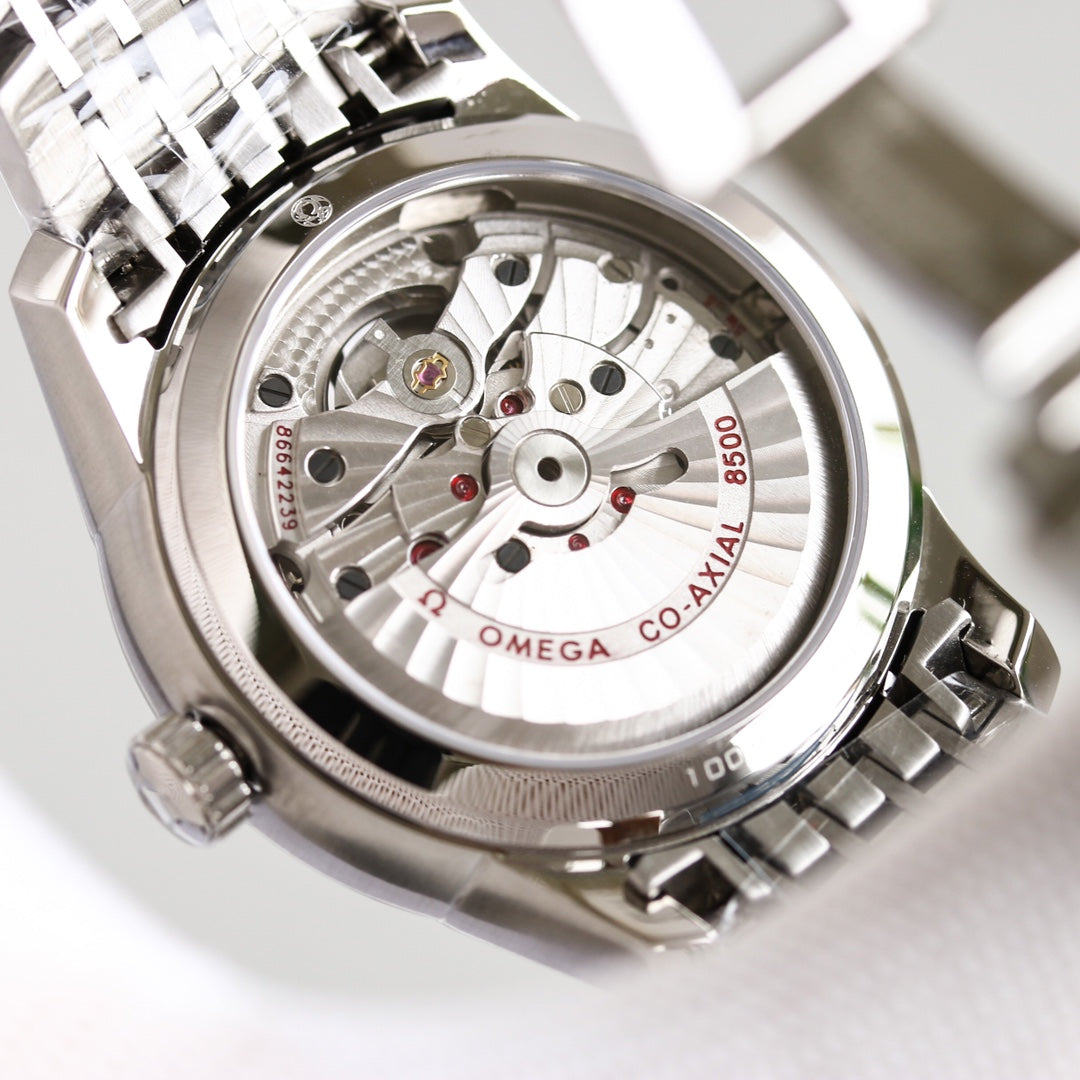 Omega De Ville Co-Axial Chronometer 41mm Watch White Dial Silver Strap