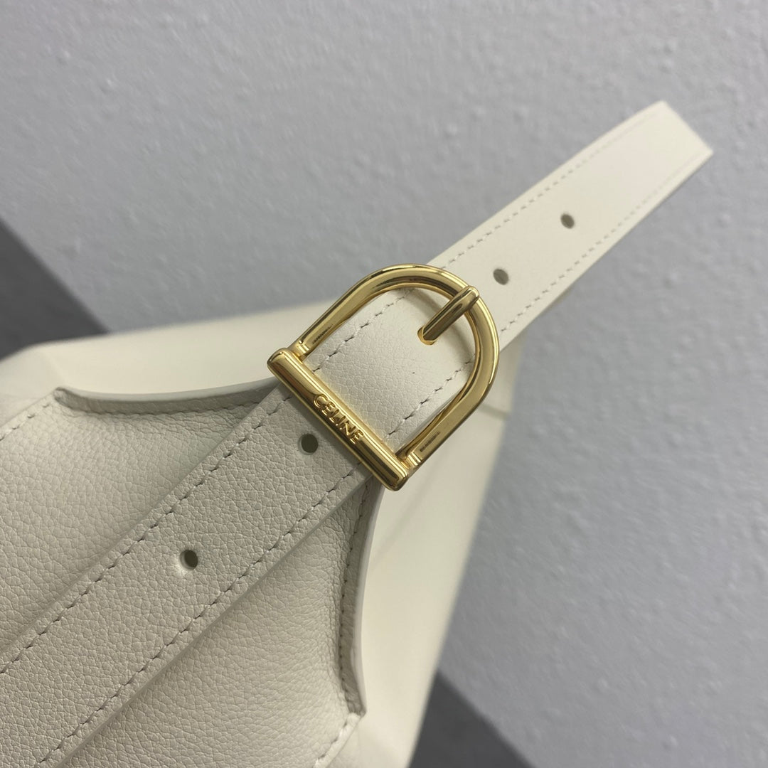 Celine 2026 Romy Bag 34cm White Smooth Calfskin 281926