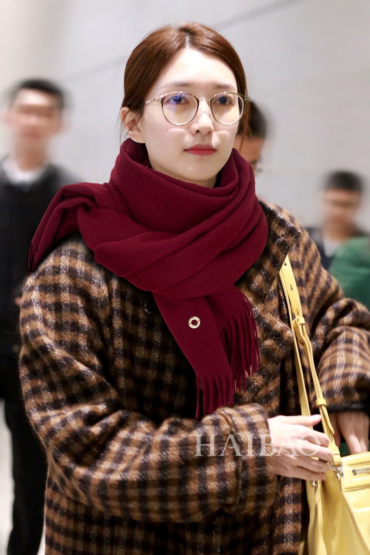 LP Grande Unita Scarf 200 CM In Burgundy Cashmere 645525