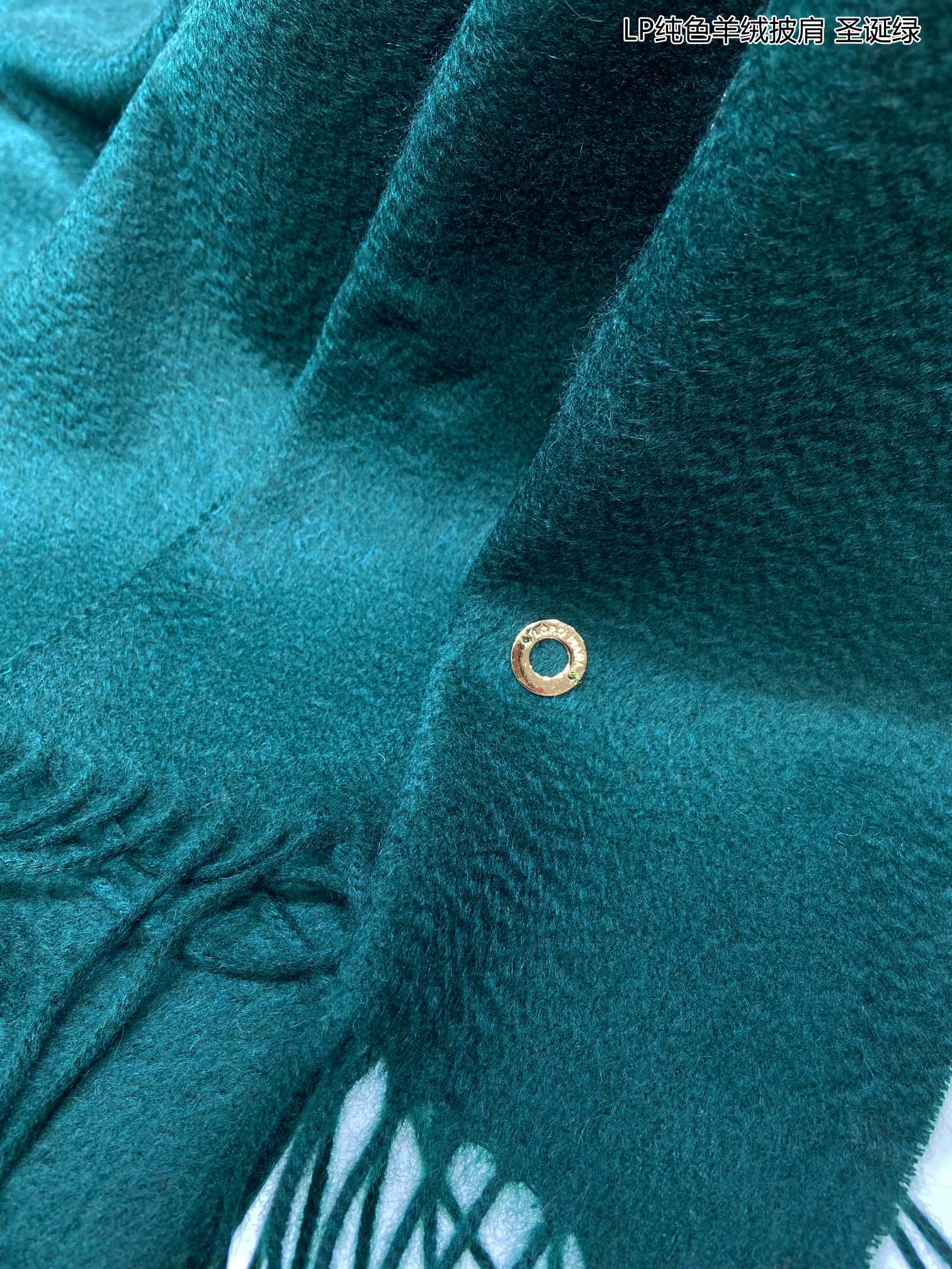 LP Grande Unita Scarf 200 CM In Teal Blue Cashmere 645517