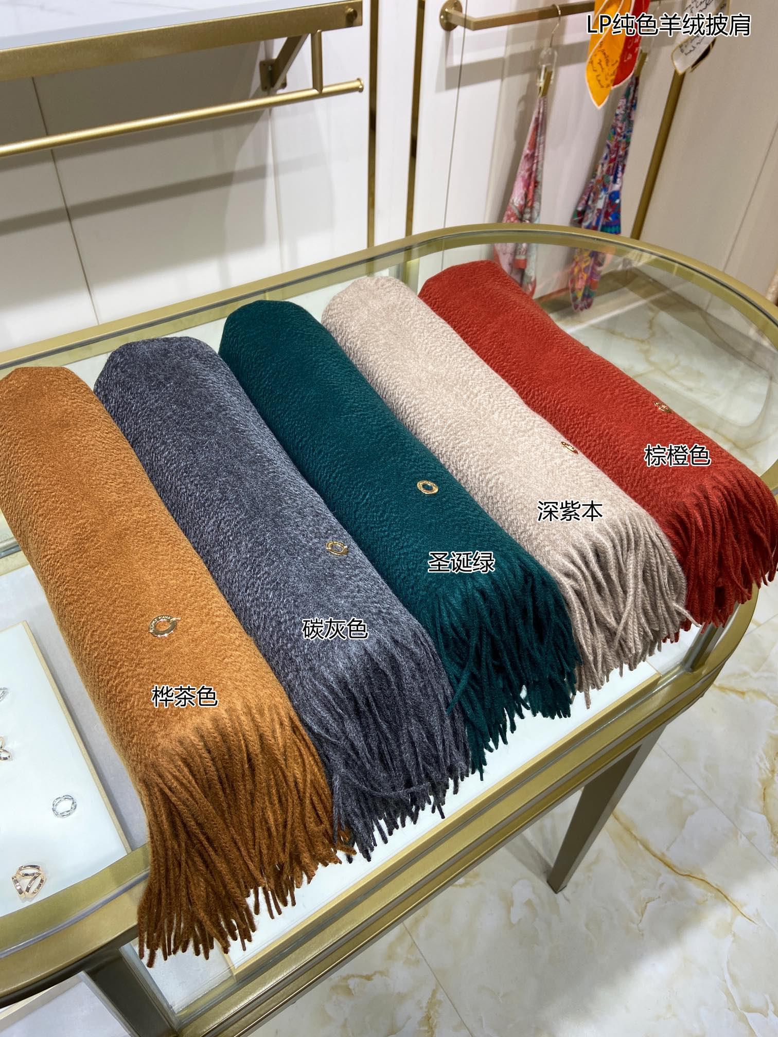 LP Grande Unita Scarf 200 CM In Teal Blue Cashmere 645517