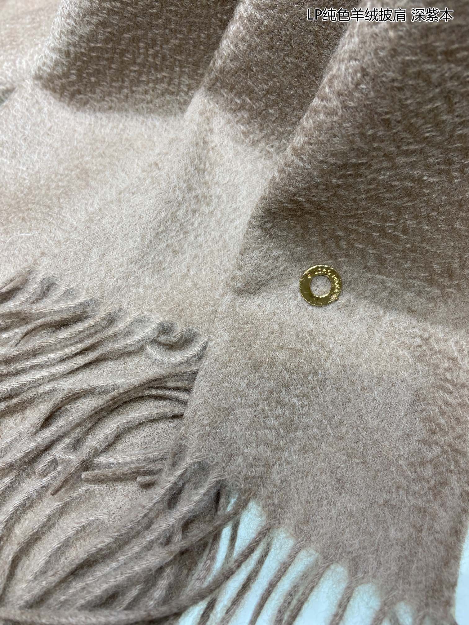 LP Grande Unita Scarf 200 CM In Grey Brown Cashmere 645519