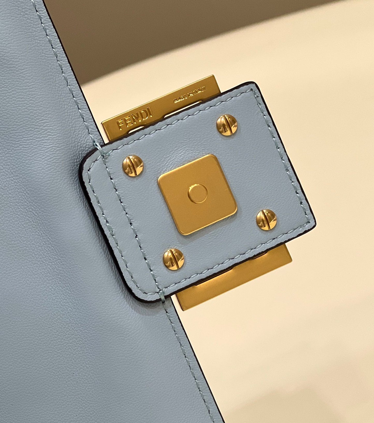 Baguette 27cm Cloud Blue Lambskin Gold Hardware