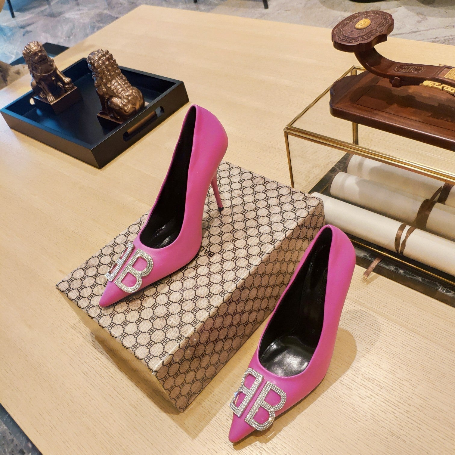 Balenciaga 26s High Heel Pump 105 Pink Cowhide 681172