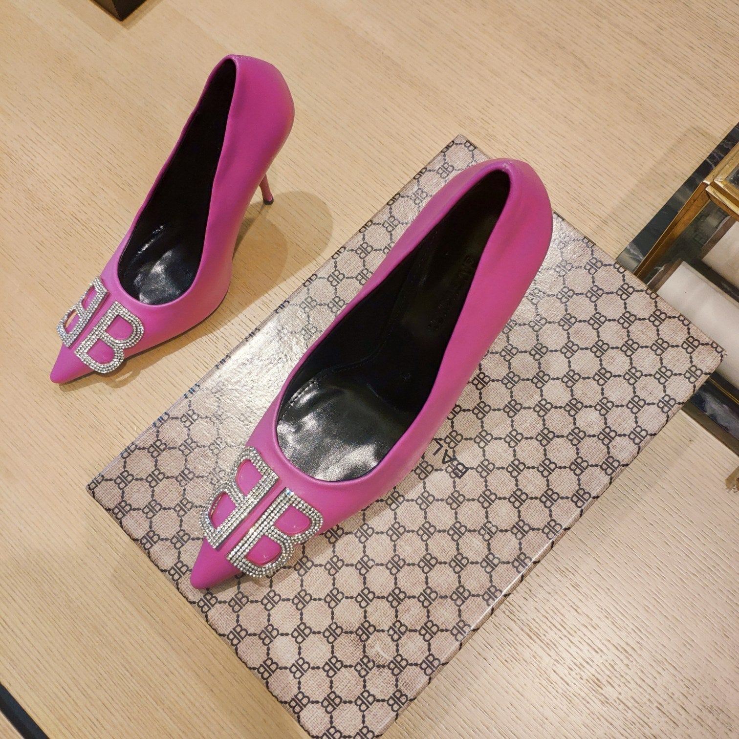 Balenciaga 26s High Heel Pump 105 Pink Cowhide 681172