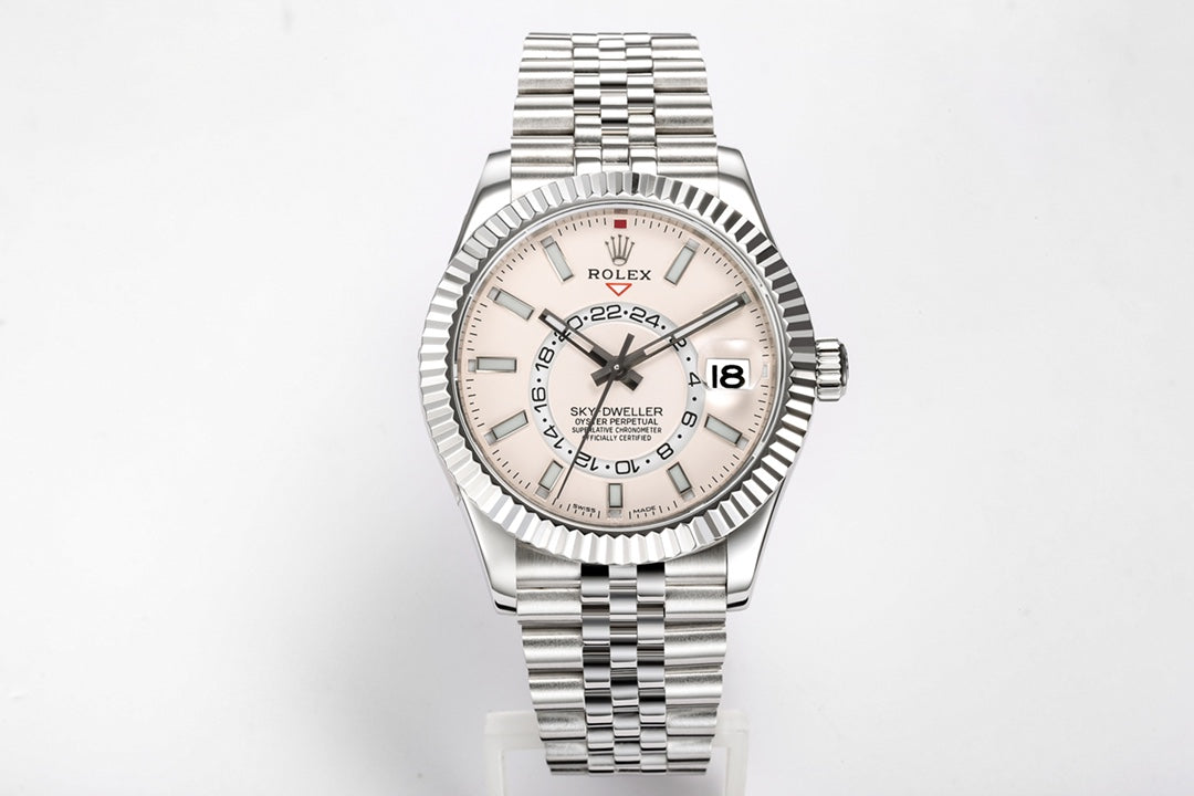 Rolex Sky-Dweller 42mm Silver Pink Dial