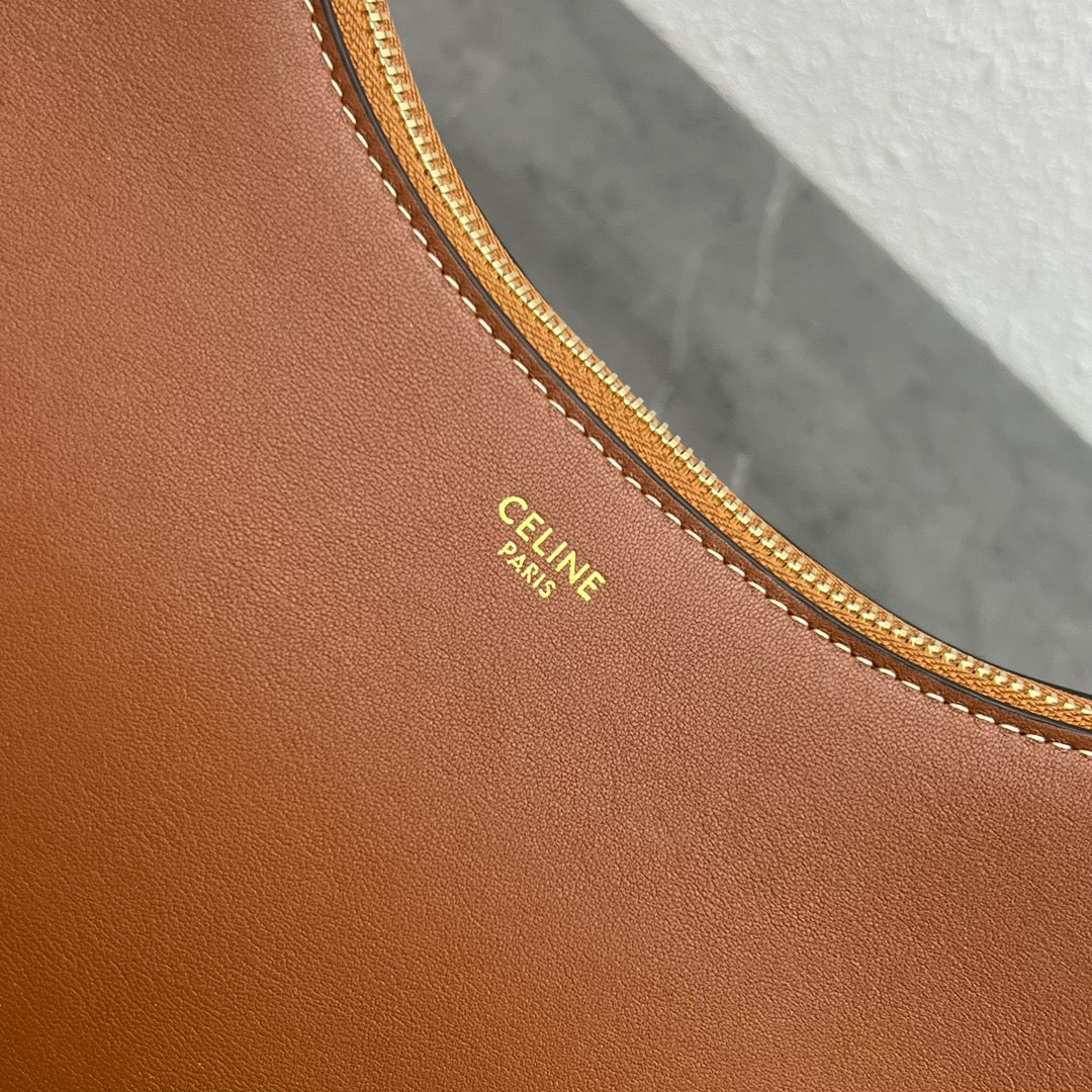 Celine 2026 Ava Strap Bag 24.5cm Tan Smooth Calfskin 281919