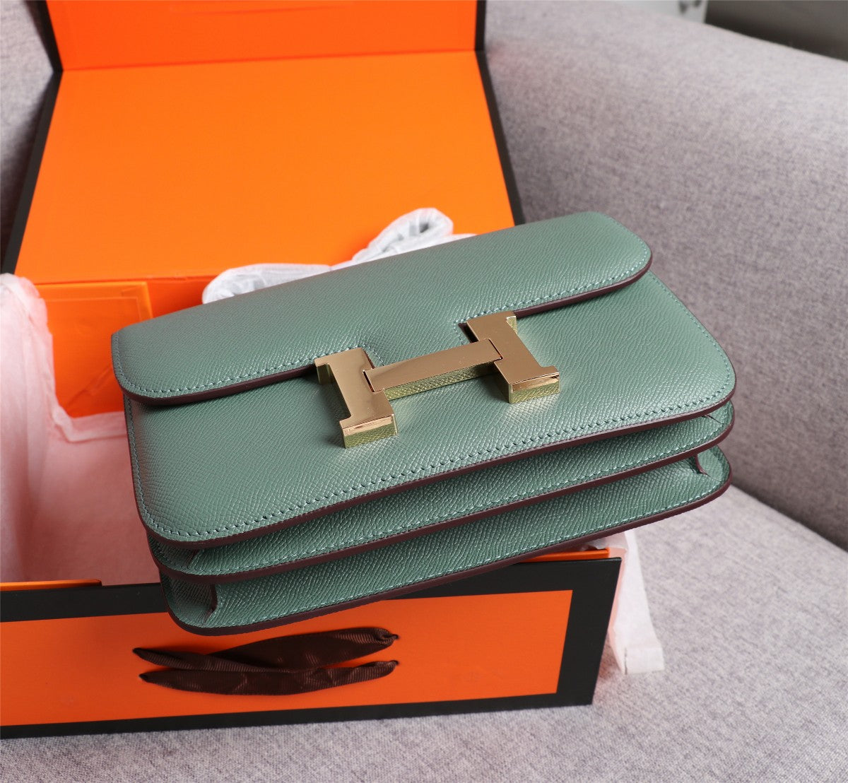 HM CONSTANCE BAGS 18 HUNTER EPSOM LAMBSKIN