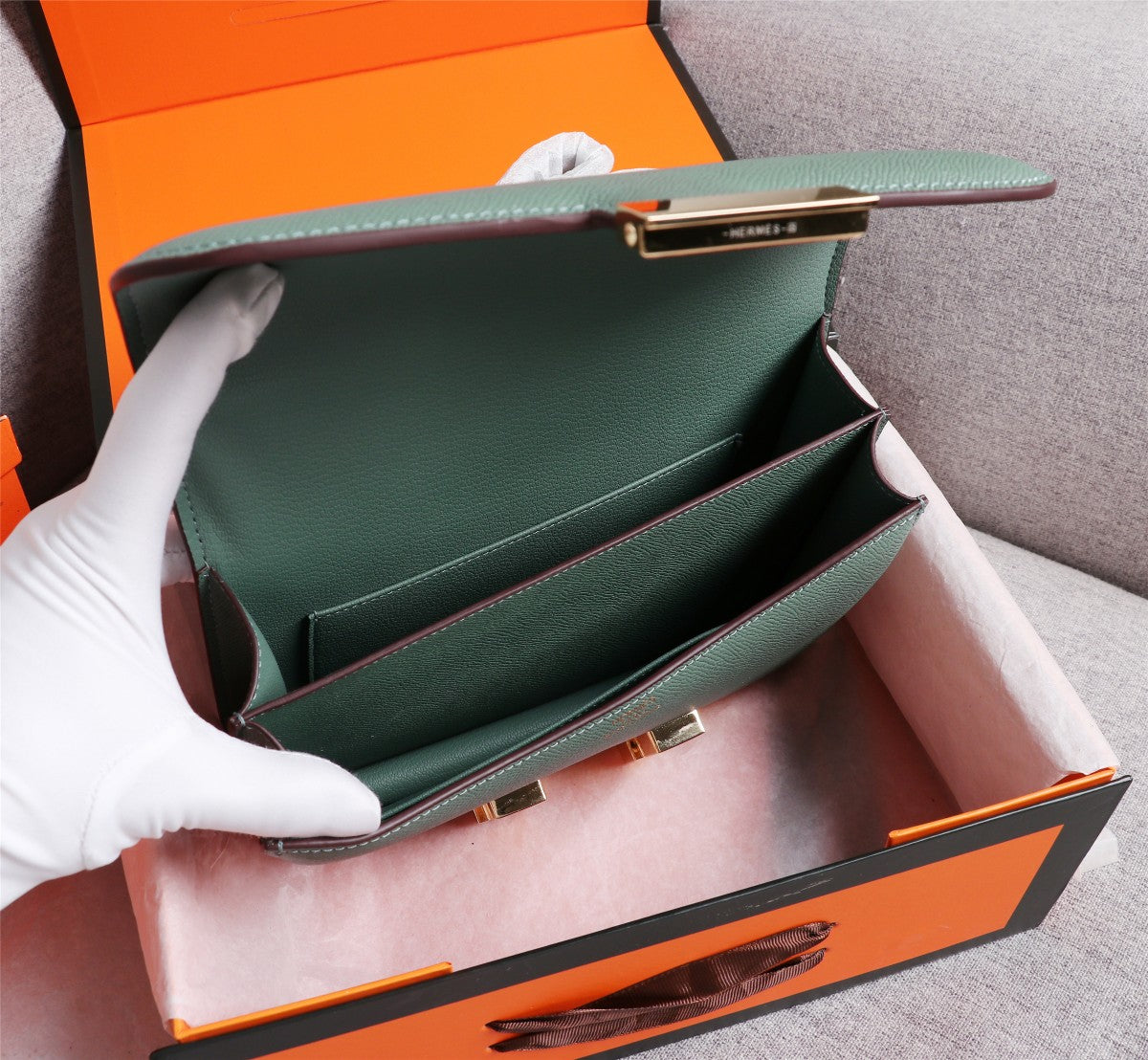 HM CONSTANCE BAGS 18 HUNTER EPSOM LAMBSKIN