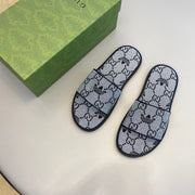 GG x Adidas Men's Slide Grey Canvas 558902