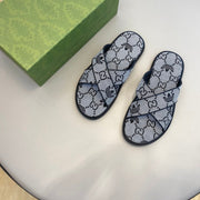 GG x Adidas Men's Sandals Slide Grey Canvas 558900