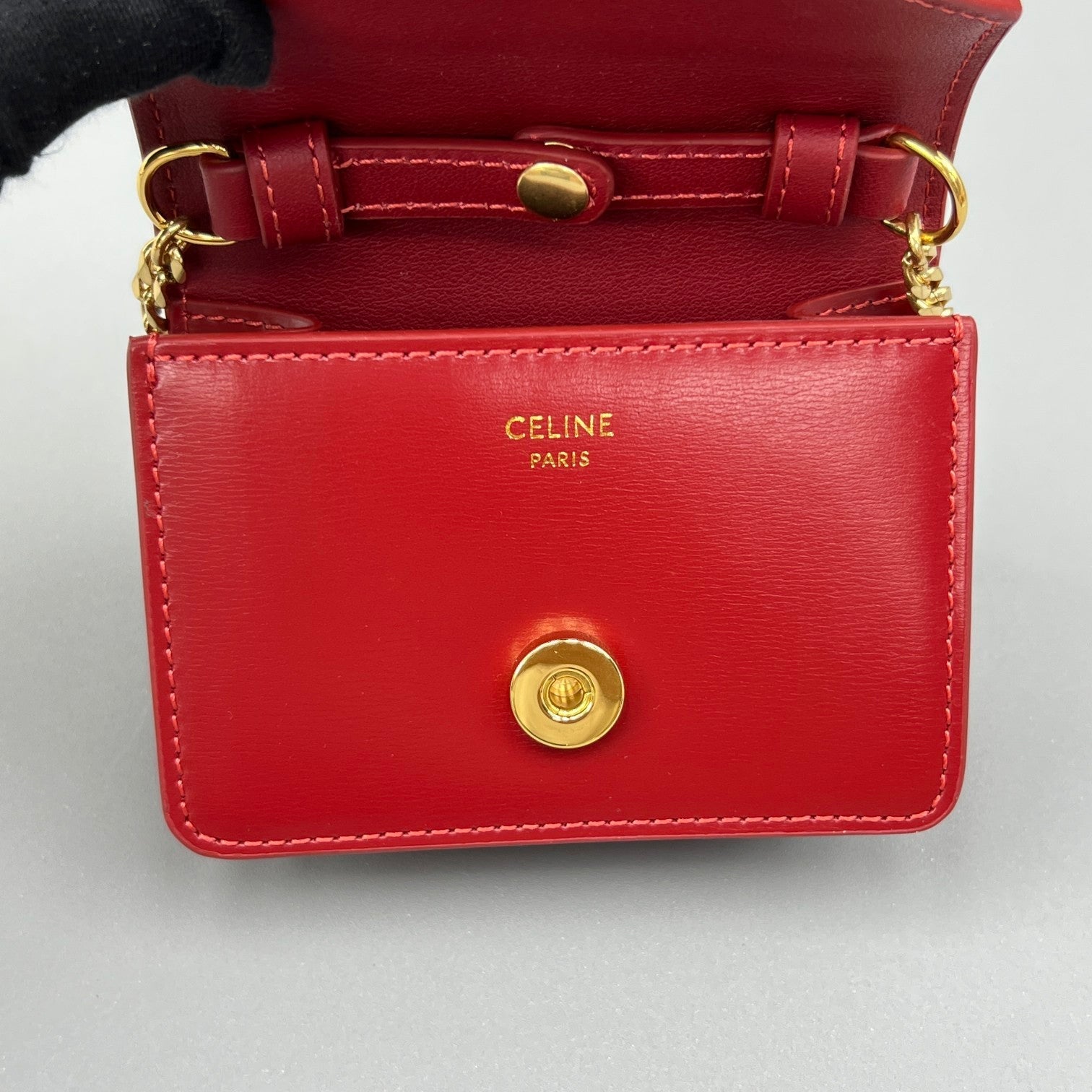 CUIR TRIPHOME 11 CHERRY RED CALFSKIN