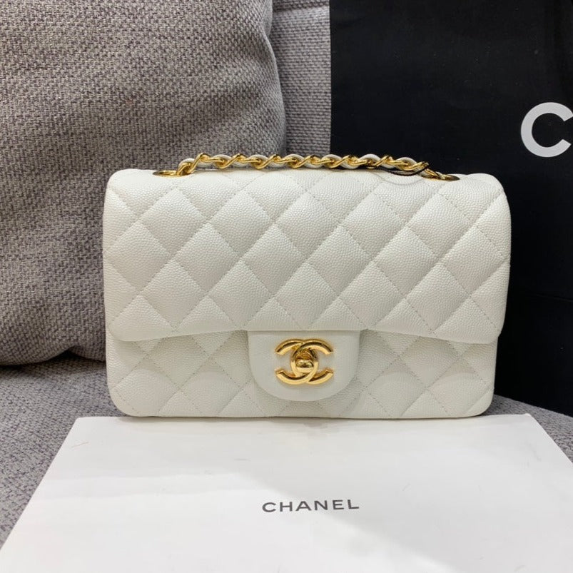 flap bag mini 20cm caviar gold hardware