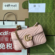 gg marmont 26cm nude mattelasse leather gold hardware