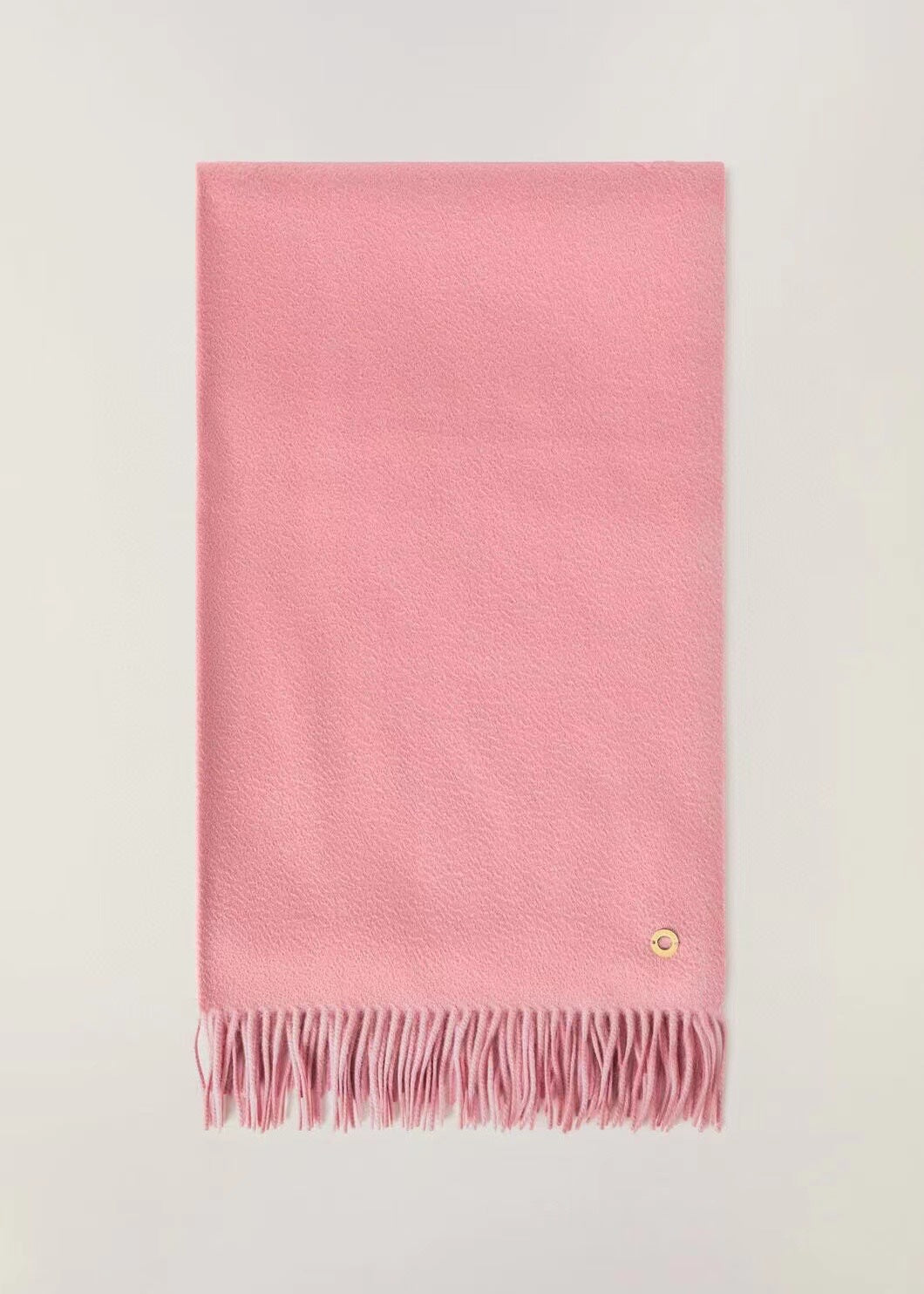 LP Grande Unita Scarf 200 CM In Salmon Pink Wool Cashmere 378393