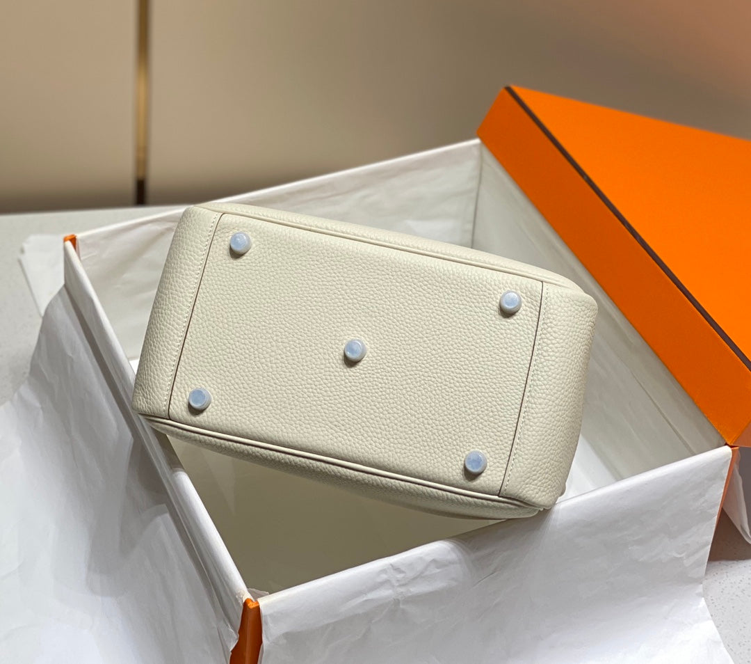 HM LINDY 26 BAG WHITE TAURILLON CLEMENCE LEATHER