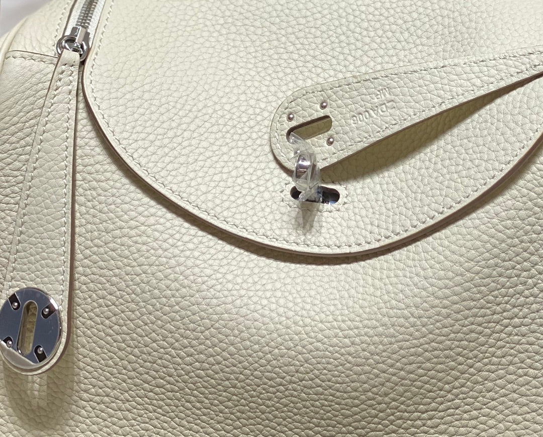 HM LINDY 30 BAG WHITE TAURILLON CLEMENCE LEATHER