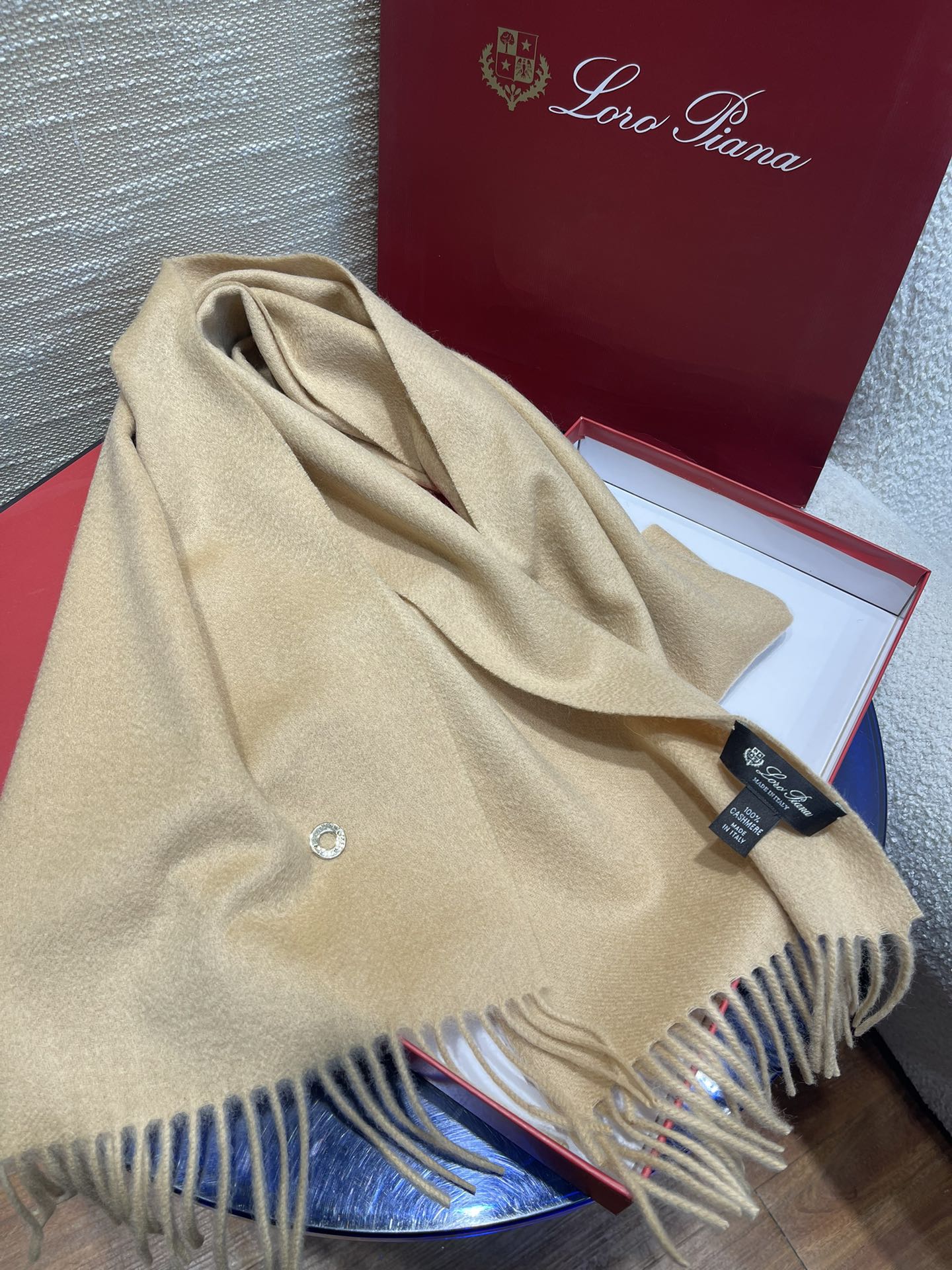 LP Scarf Plain 180 CM In Beige Cashmere  141433