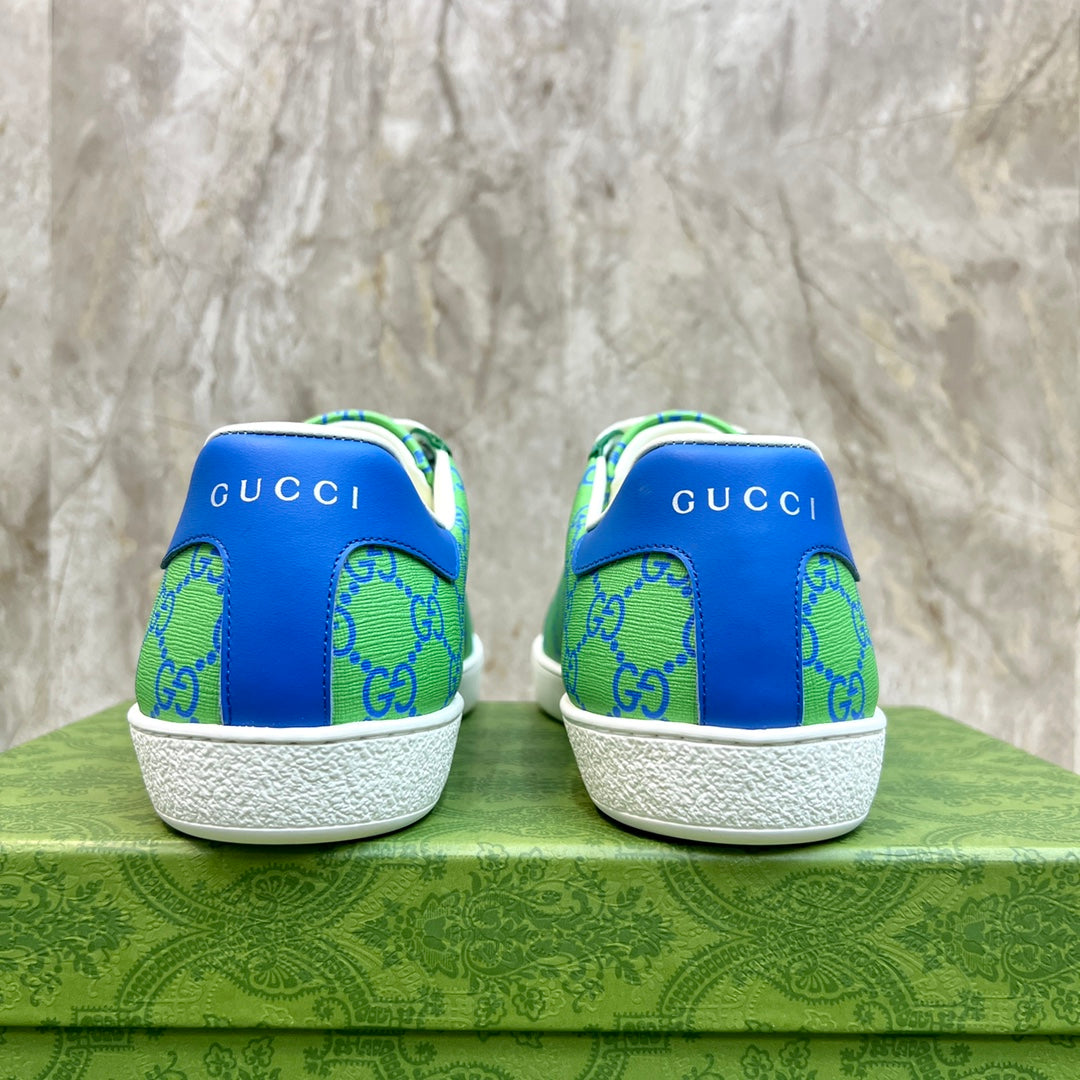 GG Men's Supreme Sneaker Green Canvas 525927
