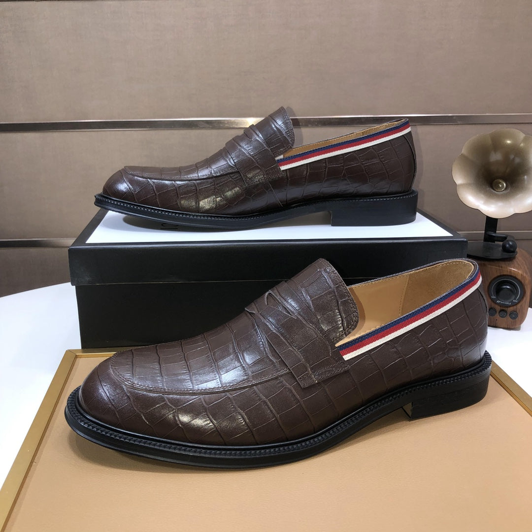 GG Men's Dress Loafer Brown Cowhide 457678