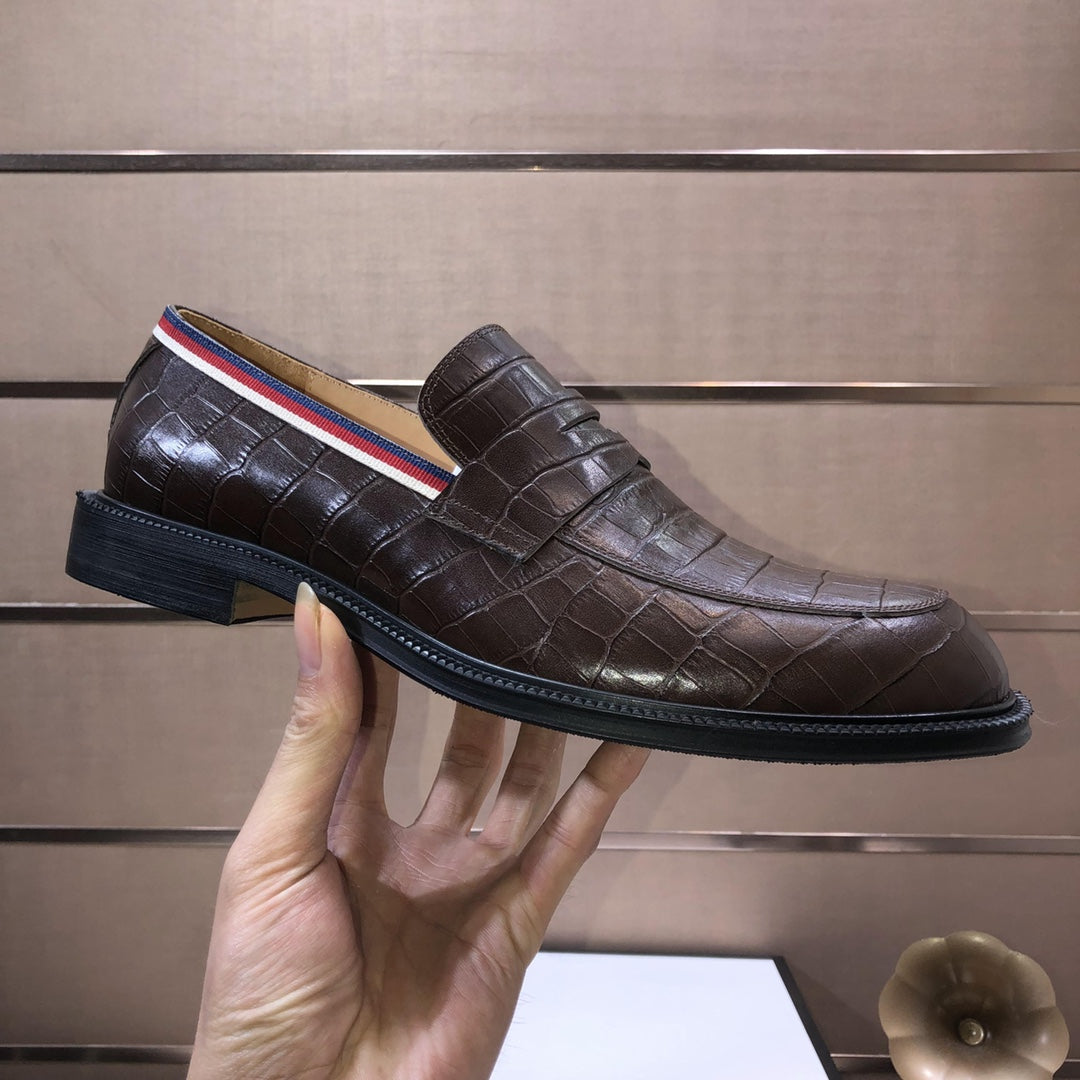 GG Men's Dress Loafer Brown Cowhide 457678