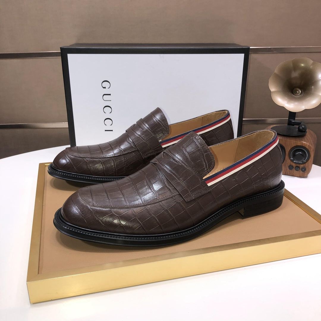 GG Men's Dress Loafer Brown Cowhide 457678