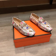 GG Men's Flower Loafer Multicolor Printed Leather 534586