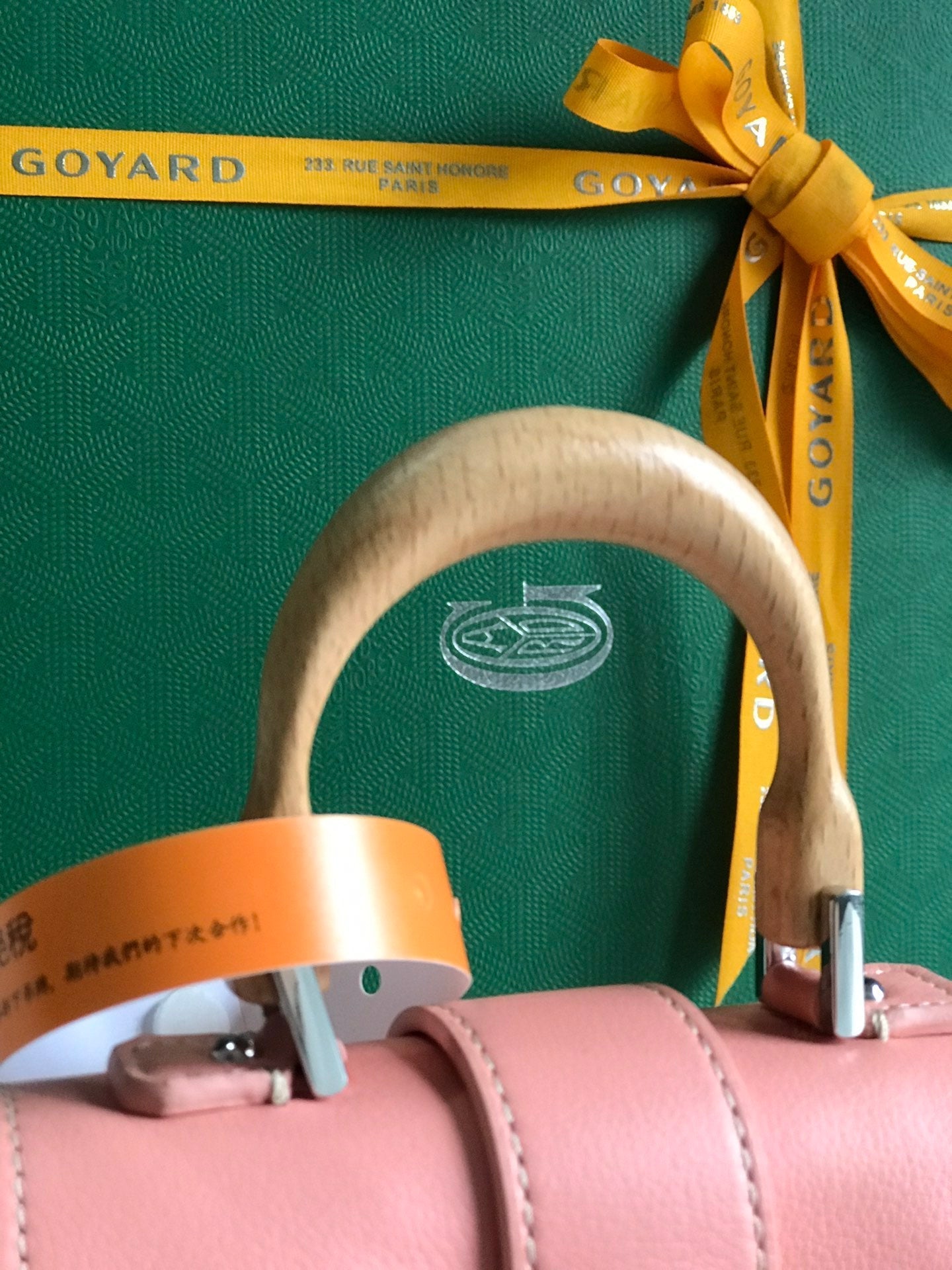 Goyard 2026 Saigon Nano Bag 14.5cm Powder Pink Cowhide Canvas 351685