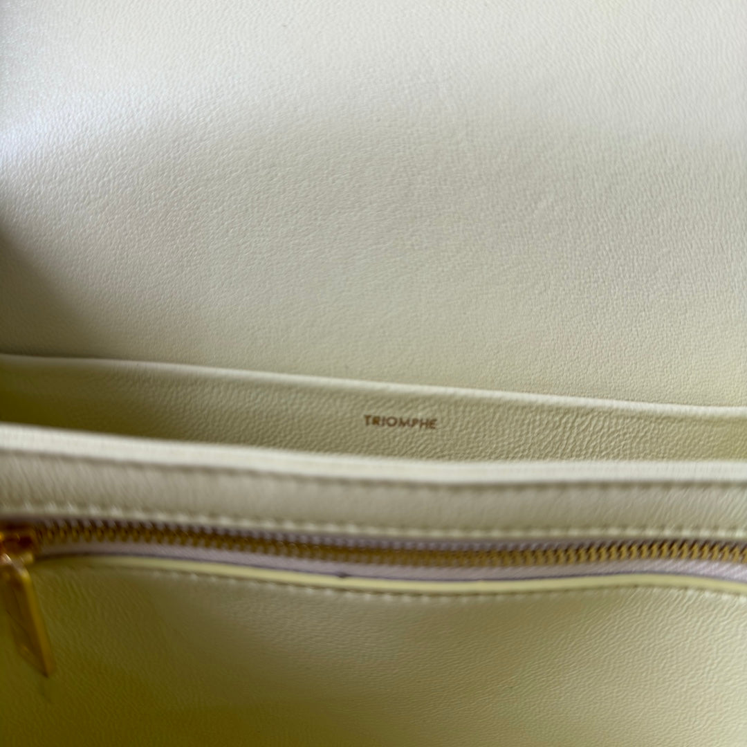classique triomphe 22 lime calfskin gold hardware