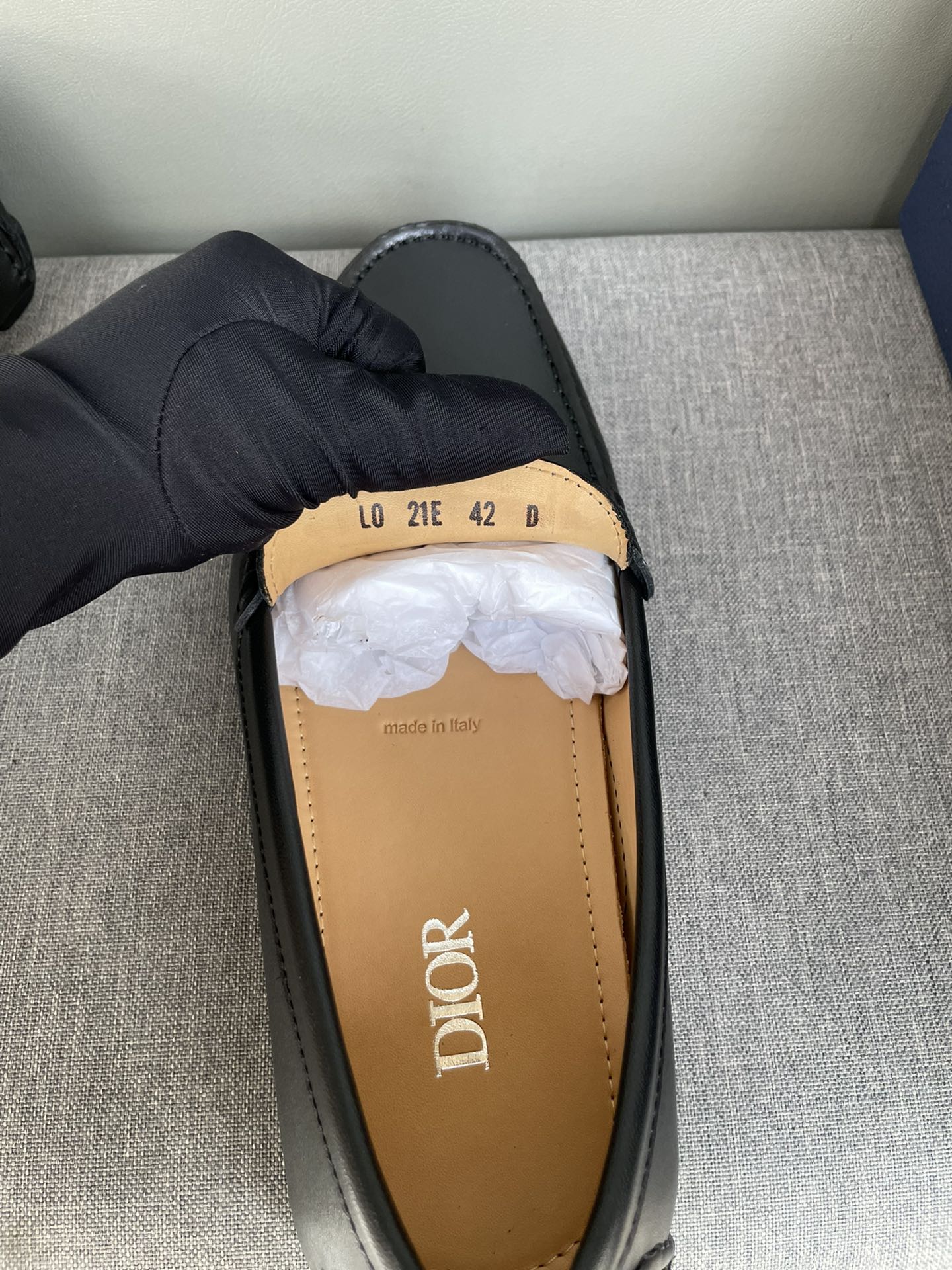 CD JUAL ICON BUCKLE LOAFER BLACK CALFSKIN