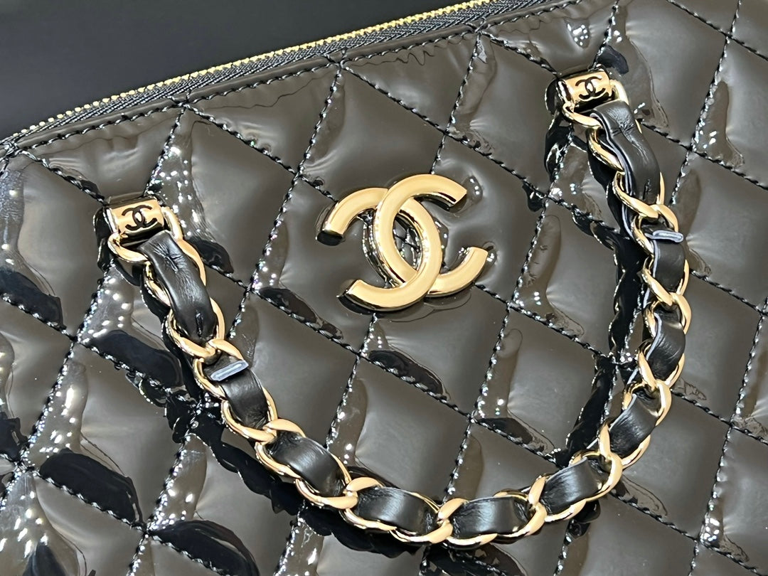 Chanel 2025 Bag Black Patent Leather