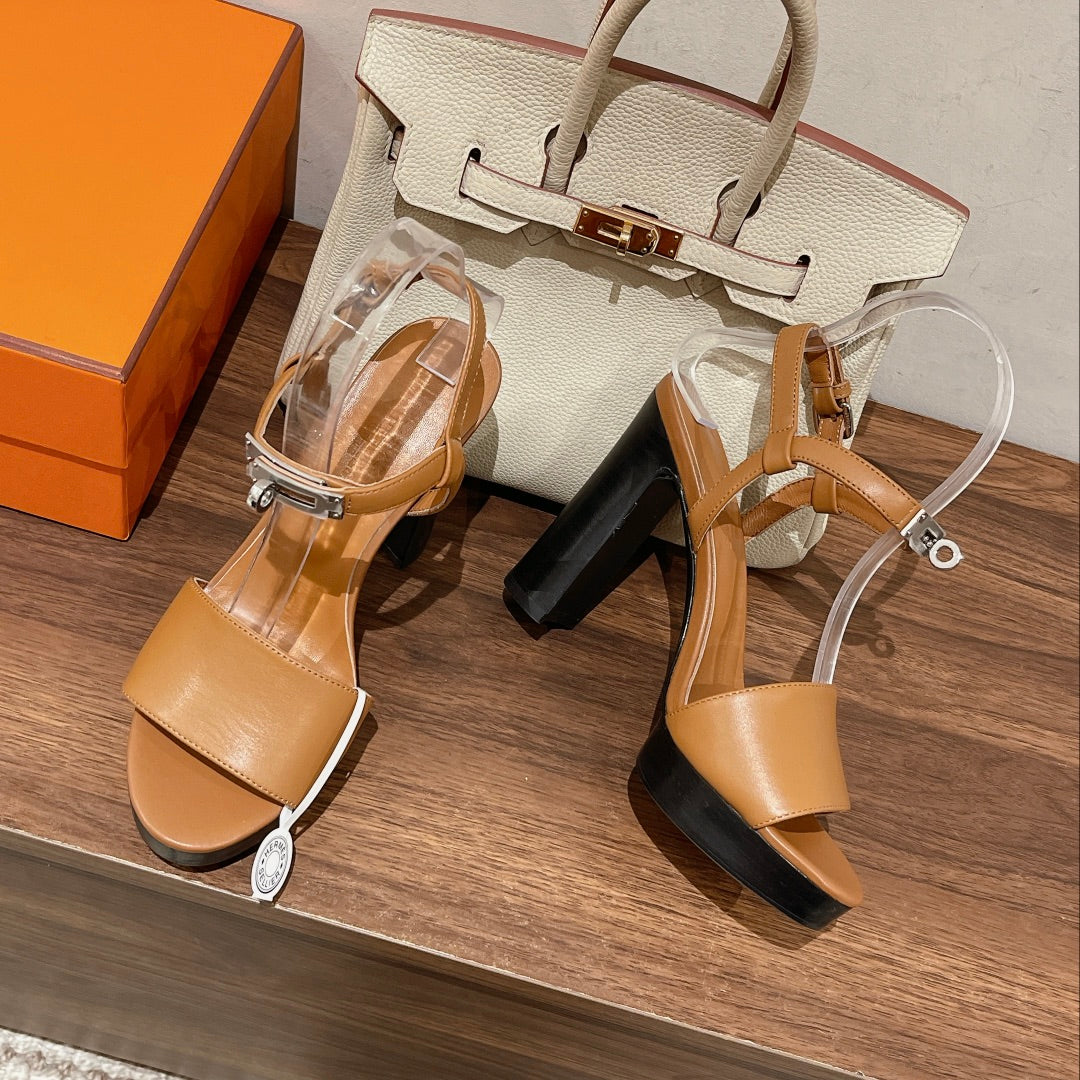 GLAM SANDAL 110 TAWNY LAMBSKIN