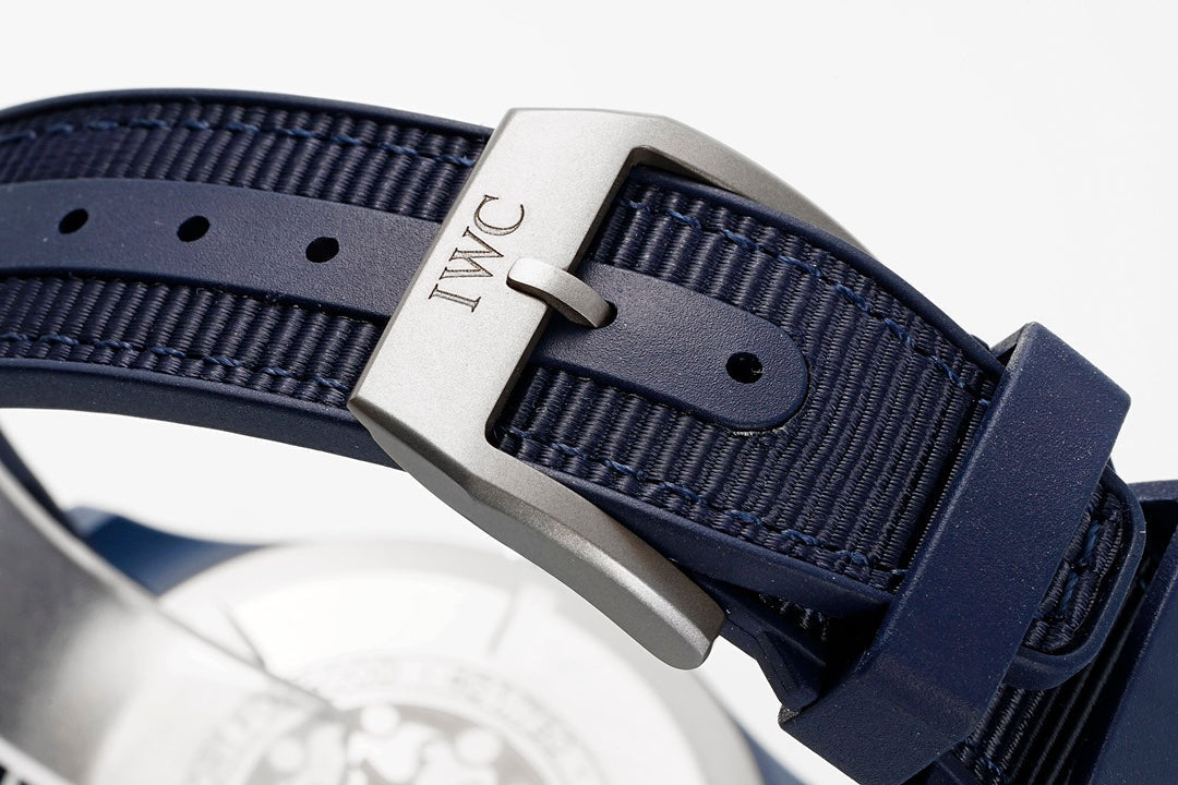 IWC Pilot 41mm Blue Dial Navy Blue Rubber Strap