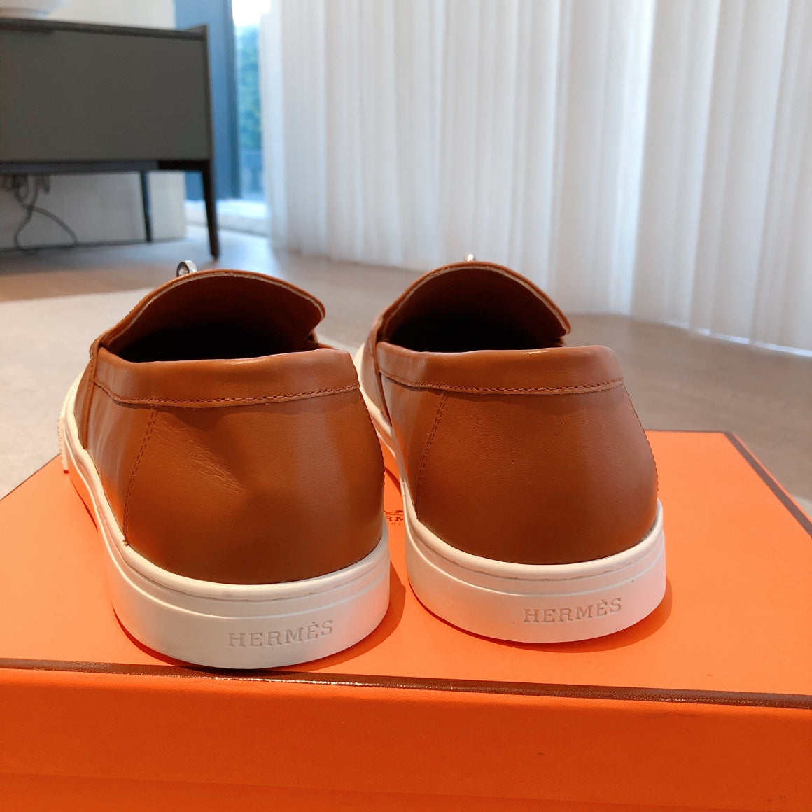 HM GAME SLIP-ON SNEAKER FIRE CALFSKIN