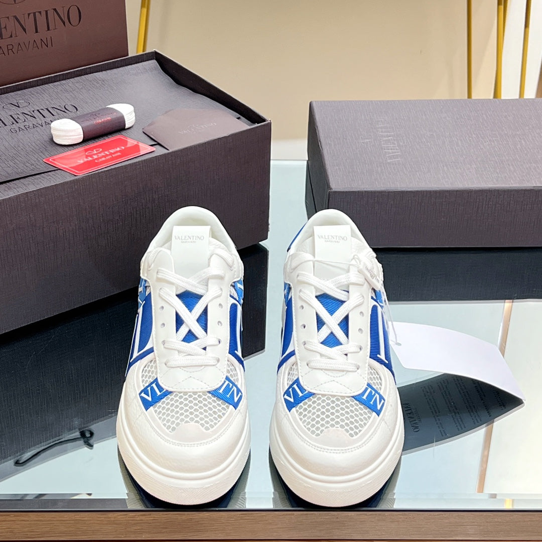 VT 2025 Sneakers White Blue Mesh Calfskin Fabric 546970