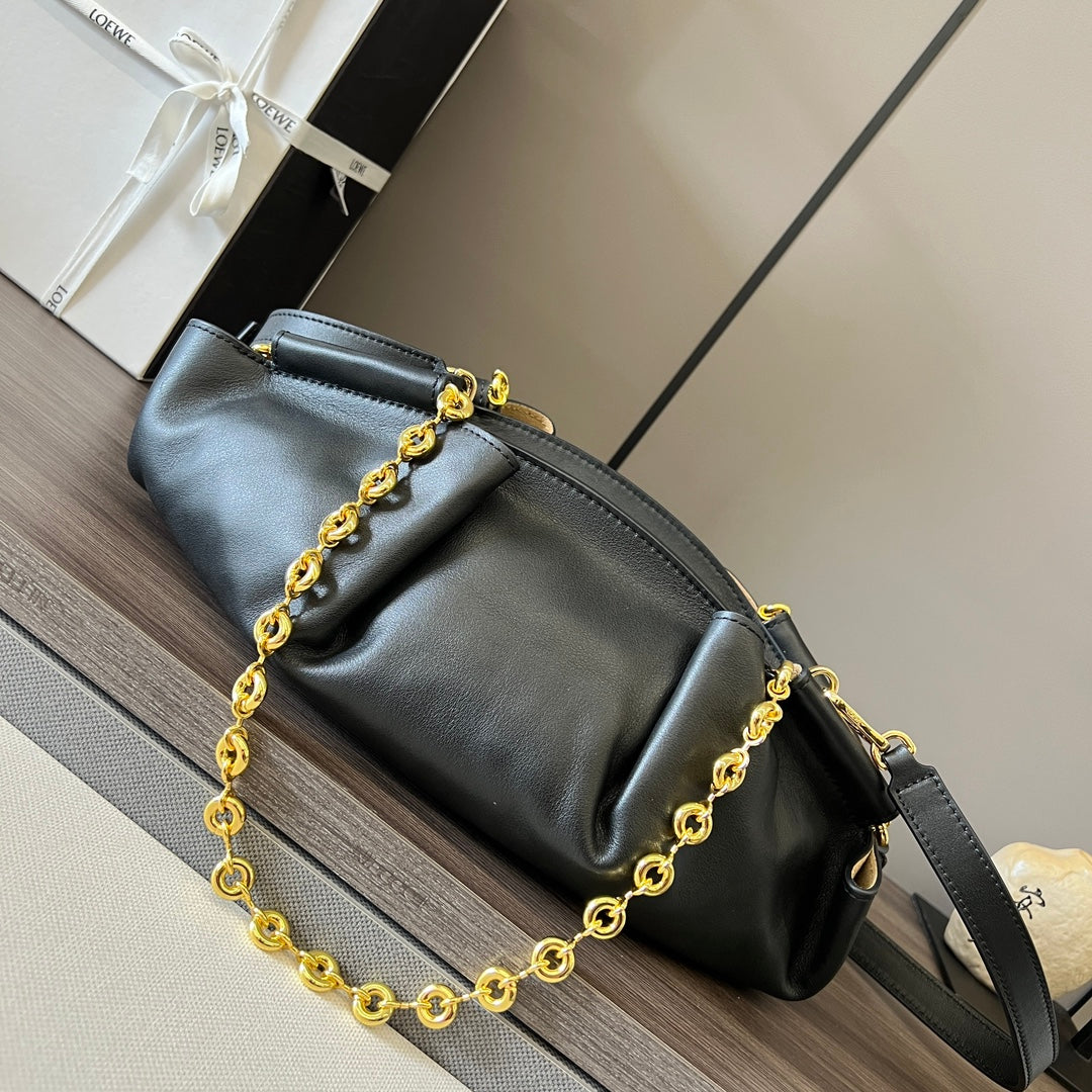 Loewe Small Dumpling Bag 35 Black Calfskin 280637