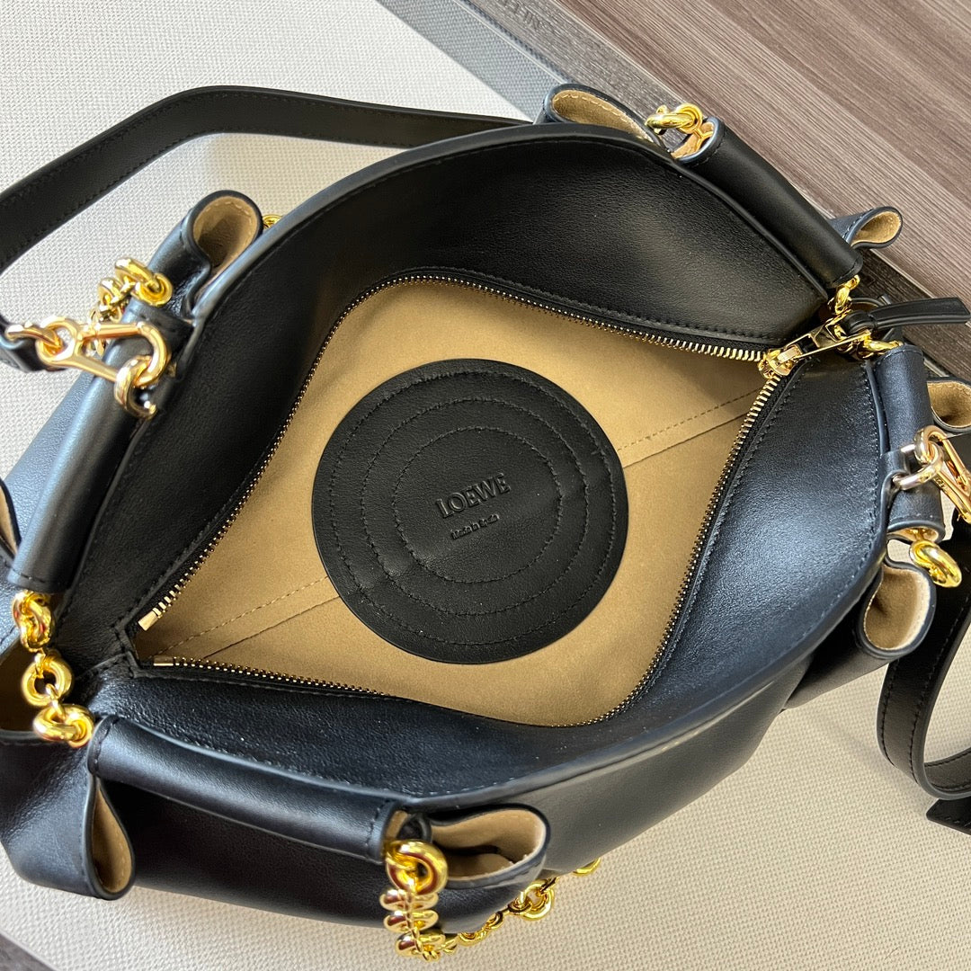 Loewe Small Dumpling Bag 35 Black Calfskin 280637