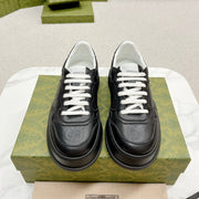 GG EMBOSSED TRAINER BLACK CALFSKIN