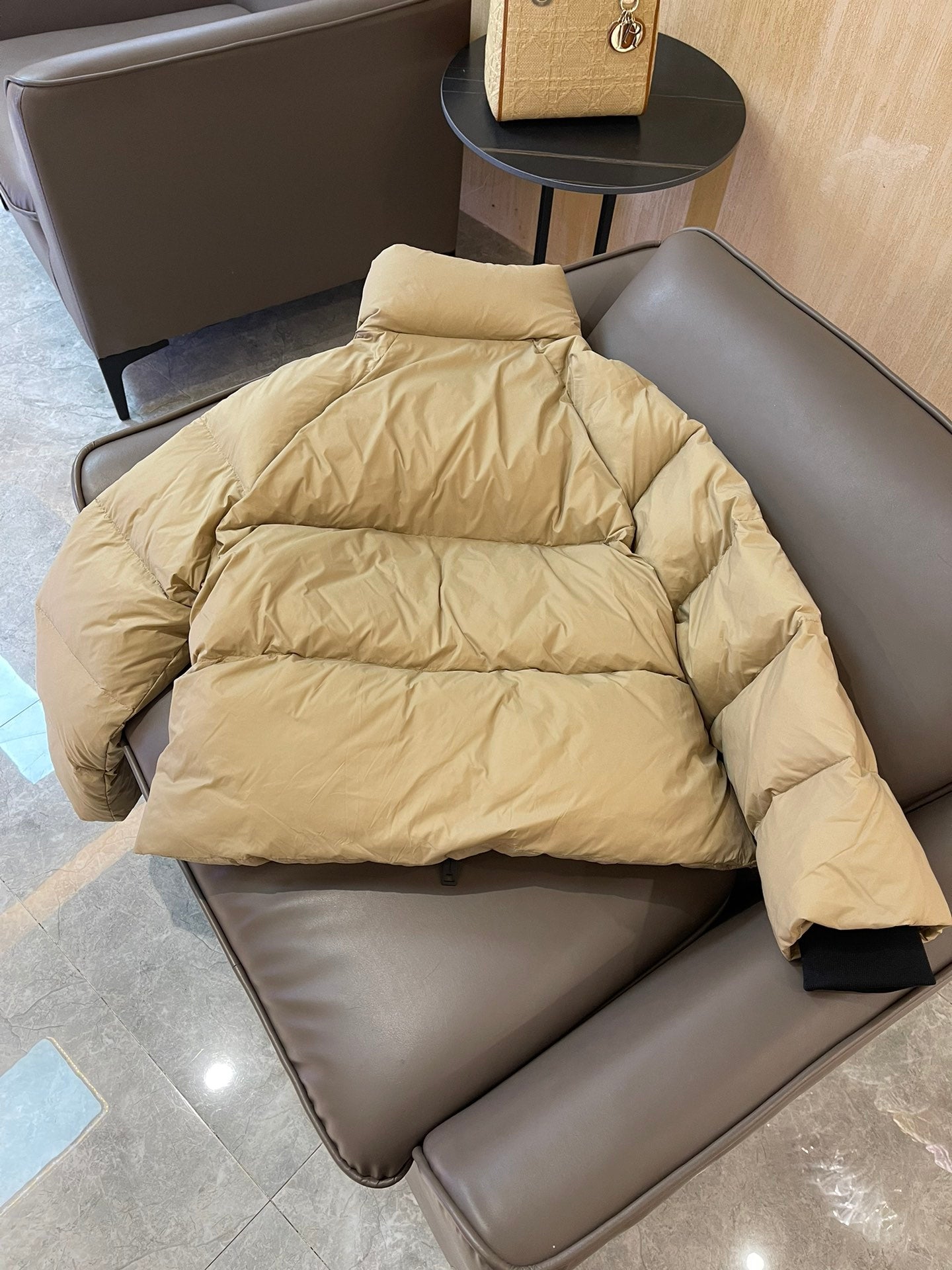 Burberry 25 Short Jacket Beige Down Nylon