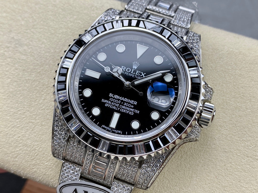 Rolex Submariner Date Black Dial Full Diamond