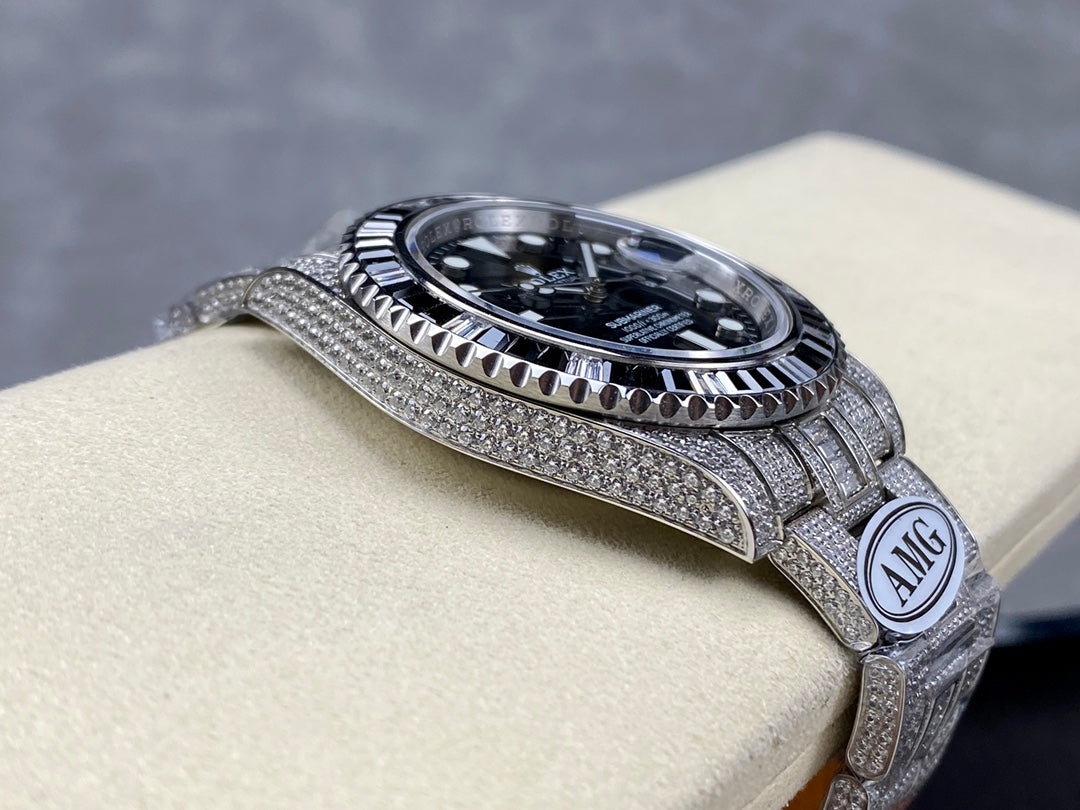 Rolex Submariner Date Black Dial Full Diamond