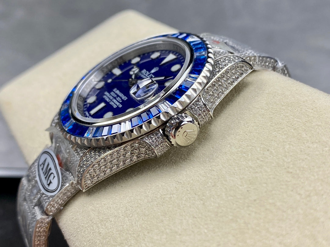 Rolex Submariner Date Blue Dial Full Diamond