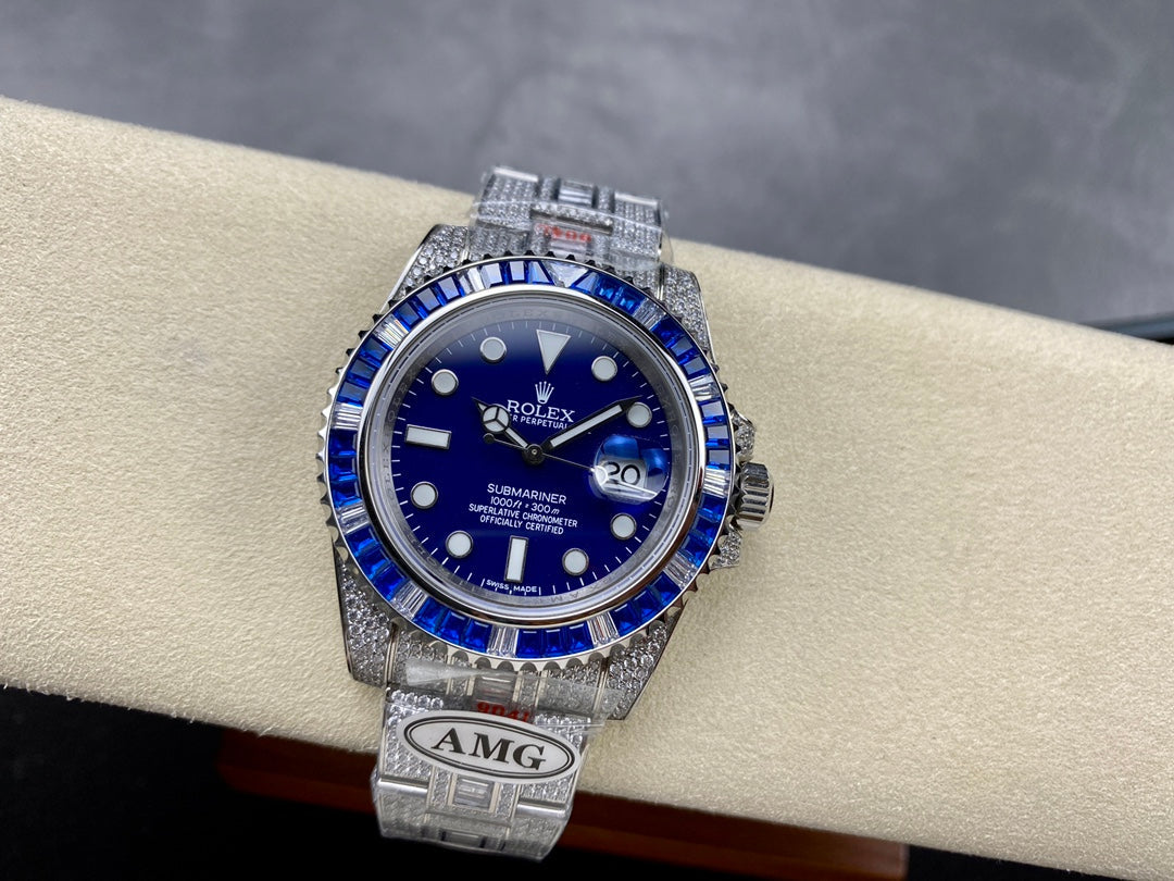 Rolex Submariner Date Blue Dial Full Diamond