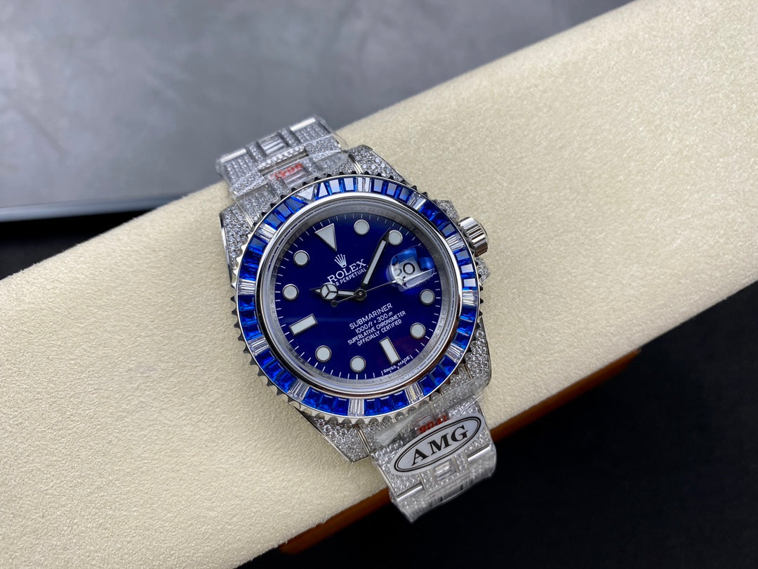 Rolex Submariner Date Blue Dial Full Diamond