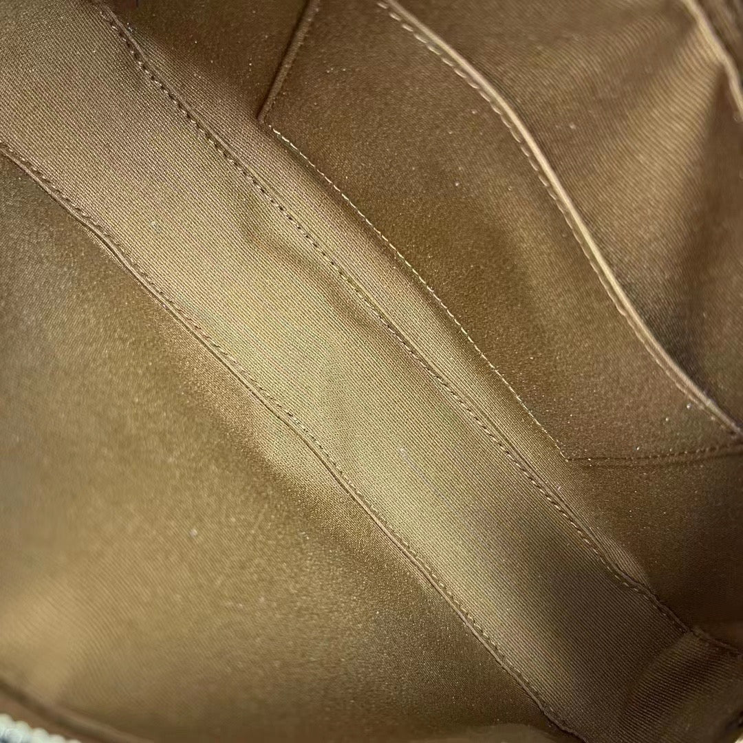 Celine 2026 Multi Bag 26cm Black Brown Canvas Leather